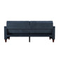 Vintage Tufted Split Back Futon - Blue