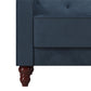 Vintage Tufted Split Back Futon - Blue
