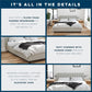 Brittany Upholstered Bed - Gray - Queen