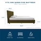 Brittany Upholstered Bed - Green - Queen