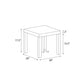 Parsons Hollow Core End Table with Large Top - Gray