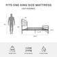 Wallace Spindle Metal Bed with Elegant Curves and Slats - Black - King