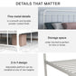 Wallace Spindle Metal Bed with Elegant Curves and Slats - White - Queen