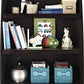 Mia Kids 4 Shelf Ladder Bookcase with Toy Storage - Espresso