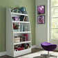 Mia Kids 4 Shelf Ladder Bookcase with Toy Storage - White