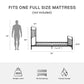 Wallace Spindle Metal Bed with Elegant Curves and Slats - Black - Full
