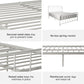 Wallace Spindle Metal Bed with Elegant Curves and Slats - White - Full