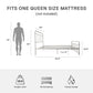 Wallace Spindle Metal Bed with Elegant Curves and Slats - White - Queen