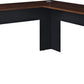 Amara L-Shaped Desk with Wire Management Grommet - Cherry