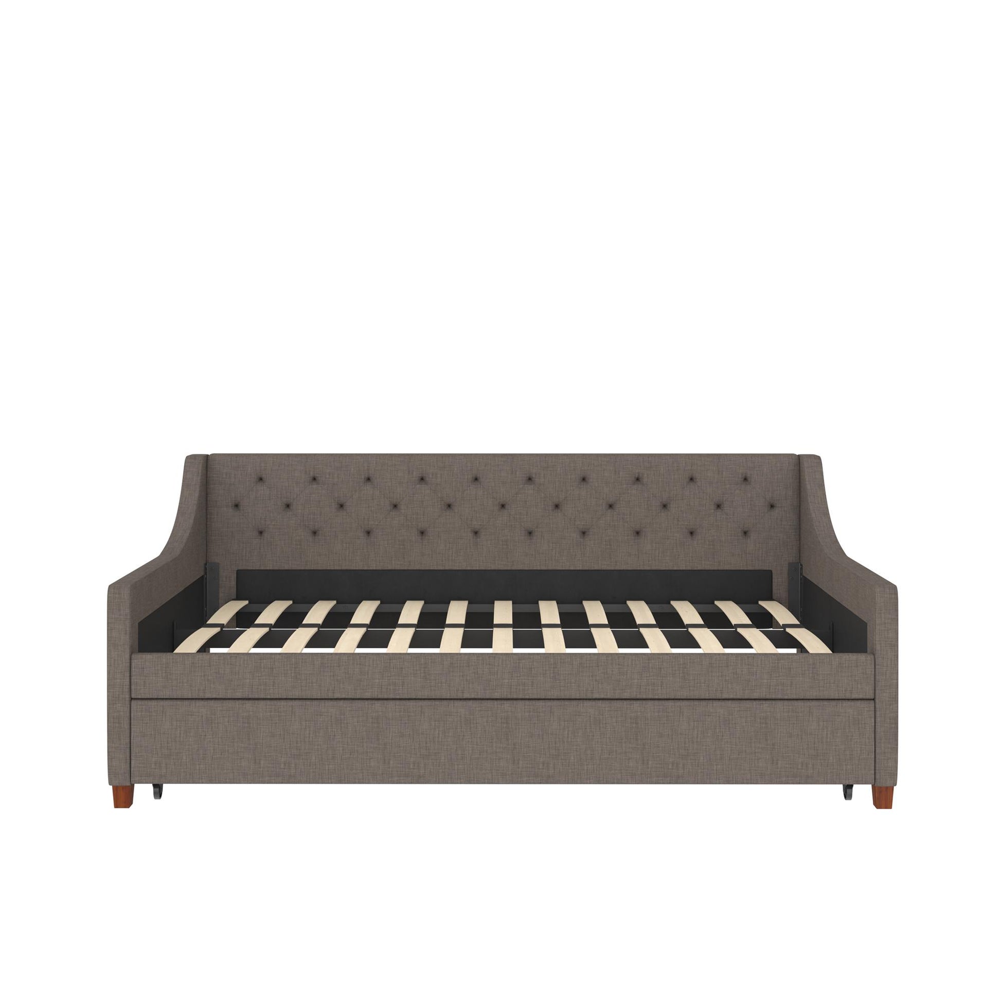 Her Majesty Daybed and Trundle - Grey Linen - Twin