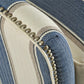 Reva Upholstered Club Accent Chair with Nail Head Trim - Blue Stripe