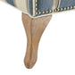 Reva Upholstered Club Accent Chair with Nail Head Trim - Blue Stripe