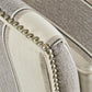 Reva Upholstered Club Accent Chair with Nail Head Trim - Gray Stripe