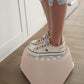 Kids One-Step Step Stool, Set of 2 Lightweight and Non-Slip - Light Pink - 2-Pack