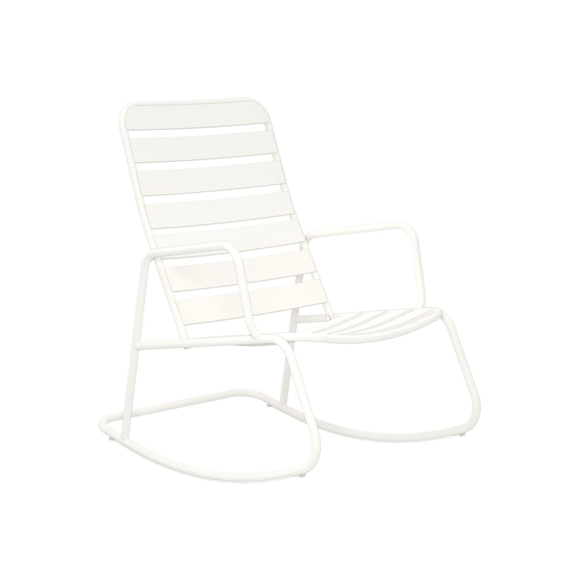Novogratz Poolside Gossip, Roberta Outdoor/Indoor Rocking Chair, White - White