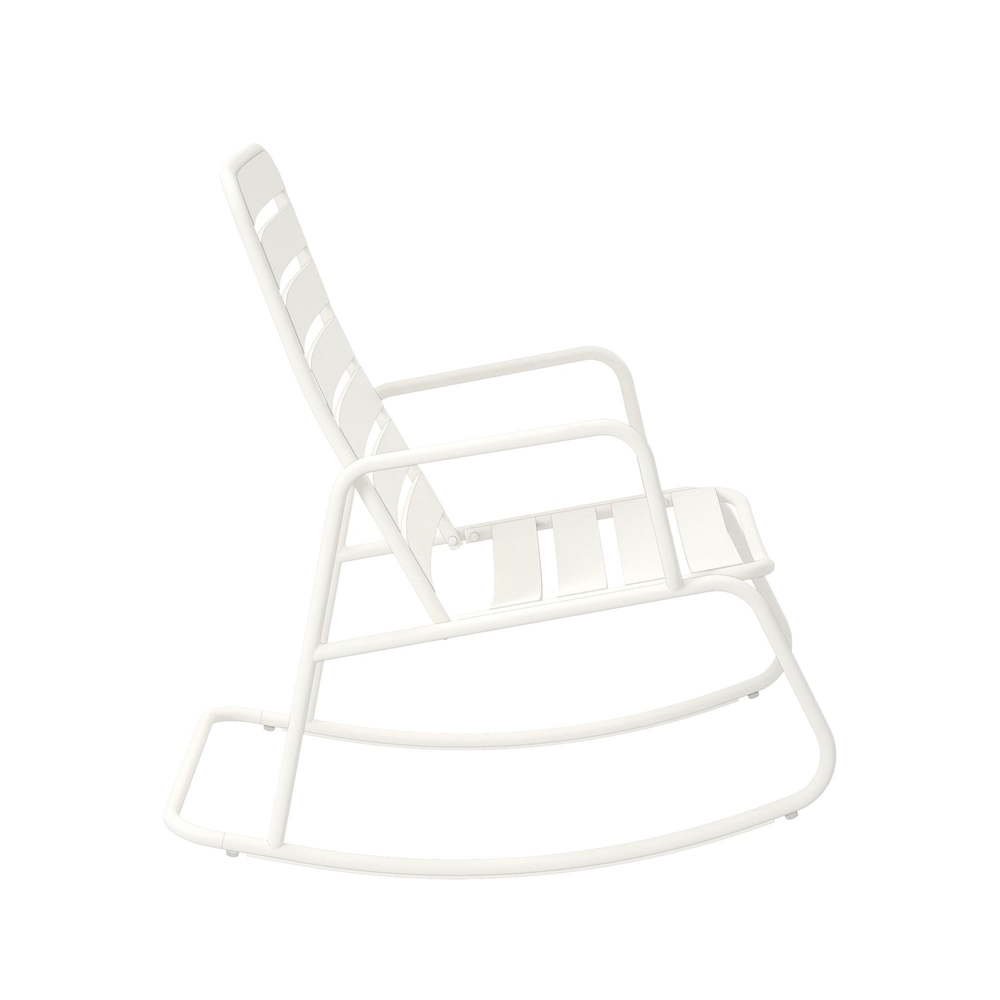 Novogratz Poolside Gossip, Roberta Outdoor/Indoor Rocking Chair, White - White