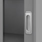 Aaron Lane Bookcase with Sliding Glass Doors - Gray