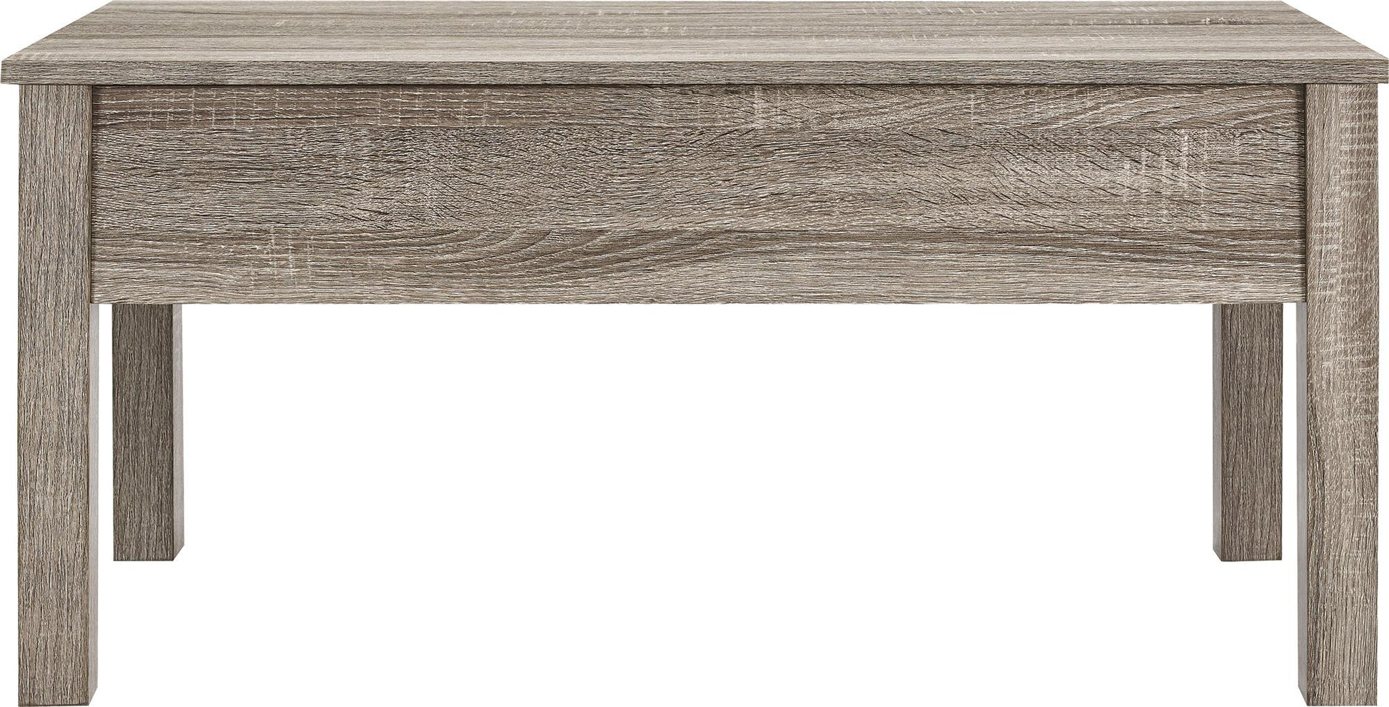 Parsons Lift-Top Coffee Table with Storage Compartment - Distressed Gray Oak