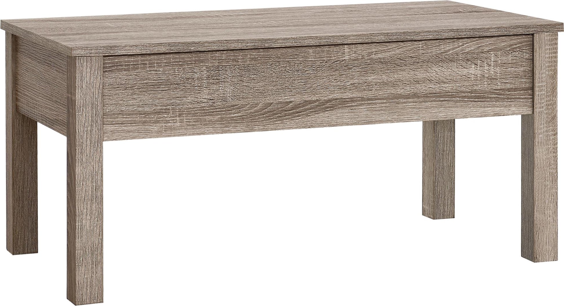 Parsons Lift-Top Coffee Table with Storage Compartment - Distressed Gray Oak
