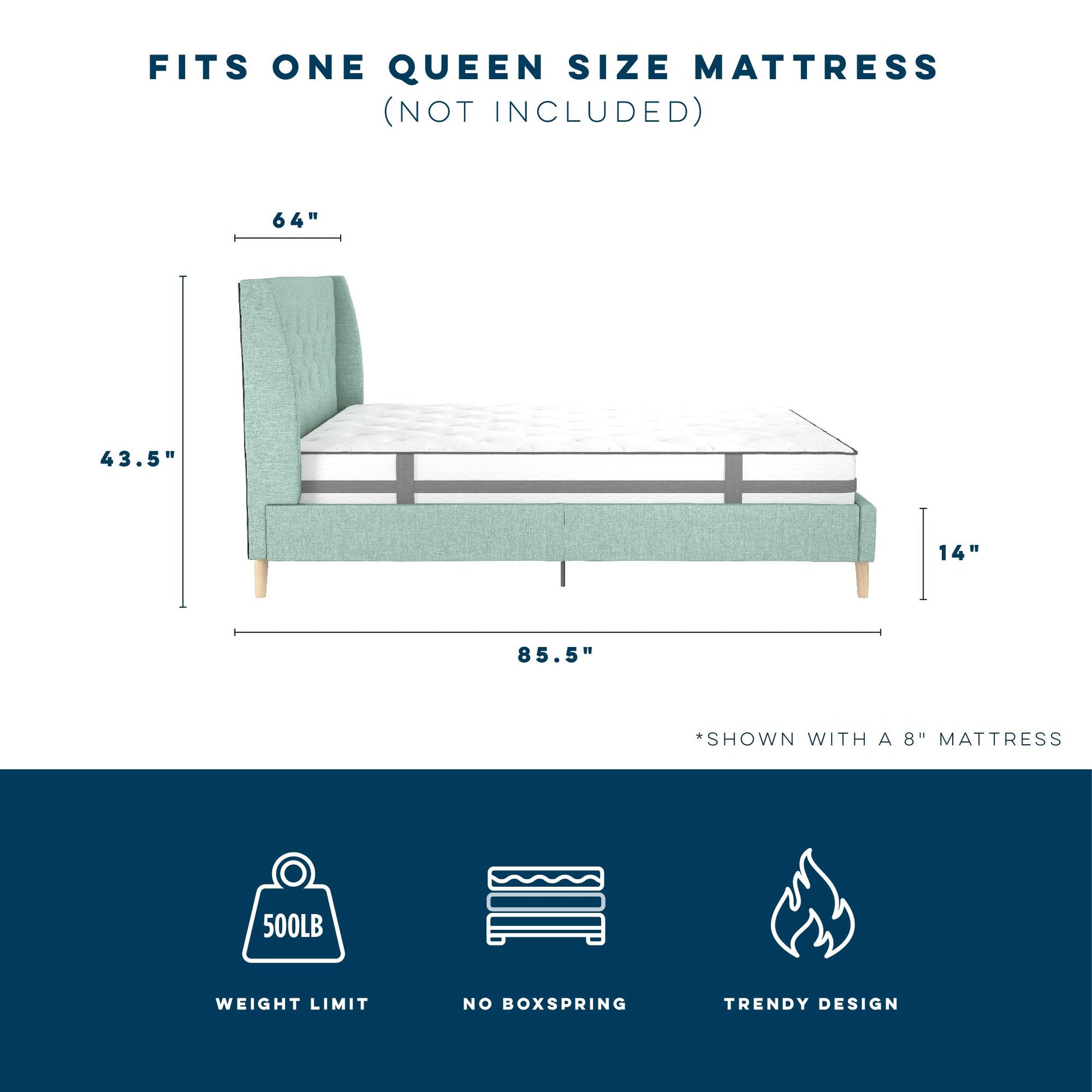 Her Majesty Bed - Green - Queen