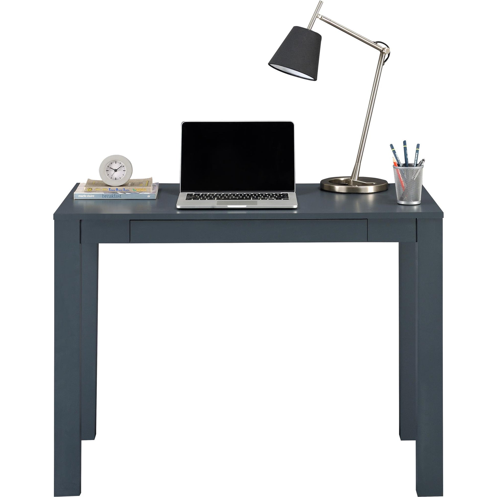 Parsons Minimalistic Desk with Drawer - Gray