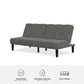 Mainstays Channel Cushion Futon, Gray Microfiber  - Gray