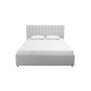 Brittany Upholstered Bed with Storage Drawers - Light Gray - Full
