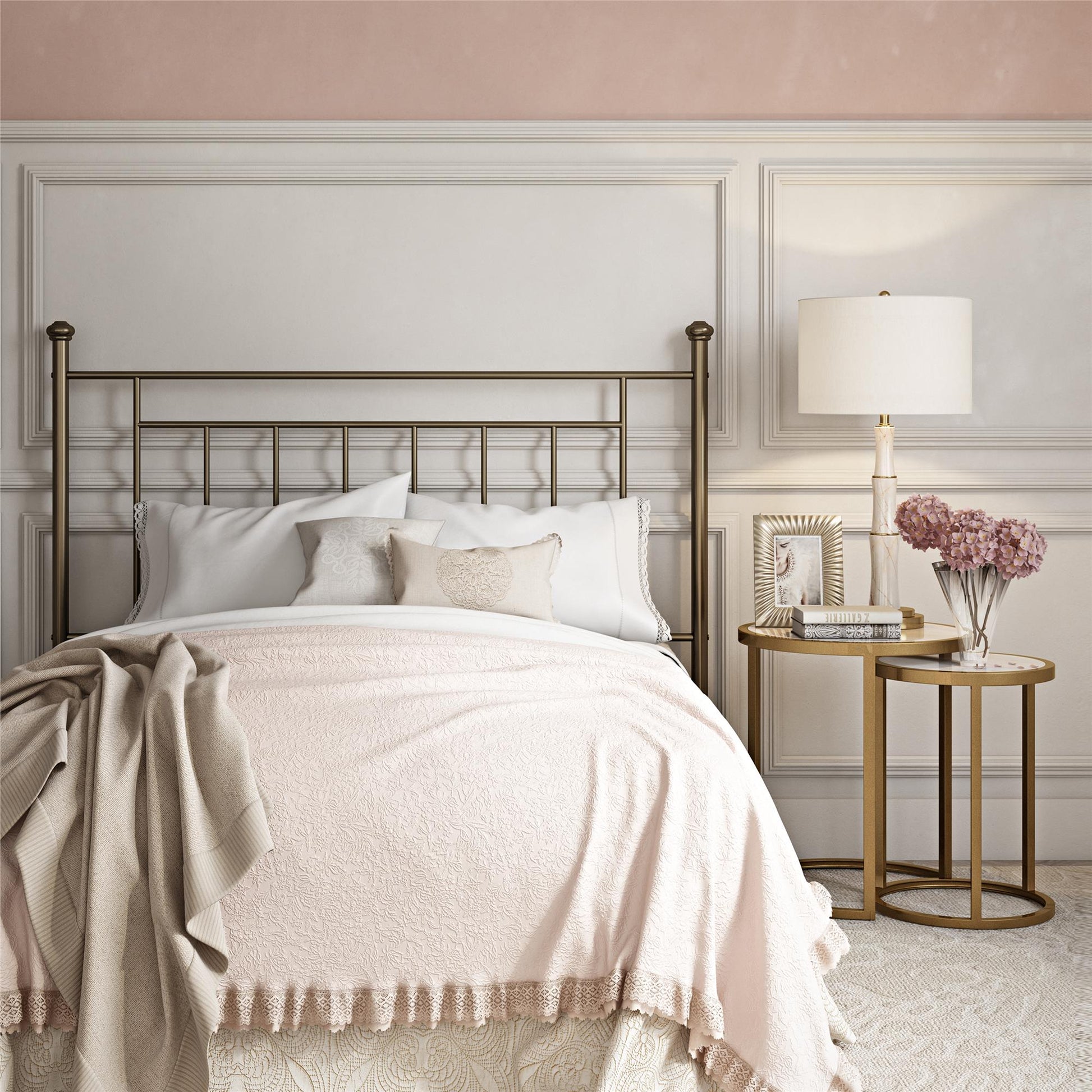 Provo Sturdy and Elegant Metal Headboard - Bronze