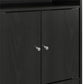 Landry 2 Door Utility Microwave Cart with Shelves - Black Oak