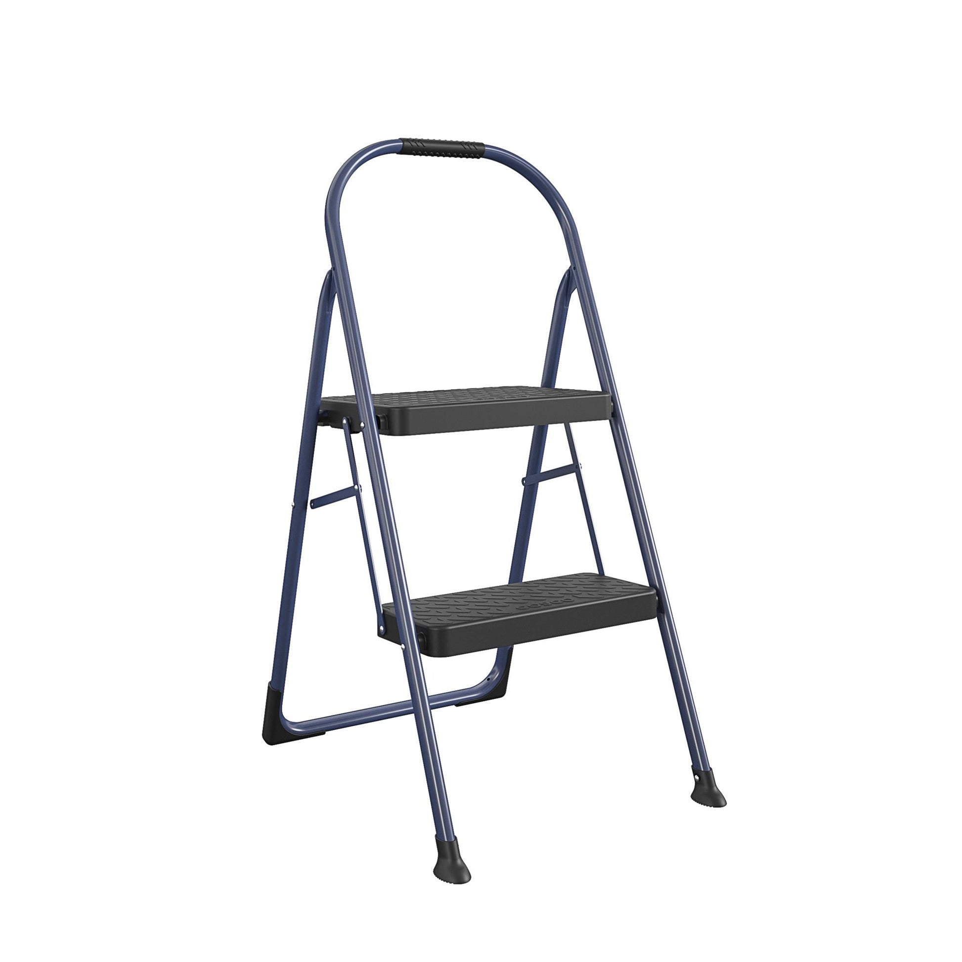 Multi-Step Folding Step Stool with 225 lb Weight Capacity - Navy - 2 Step