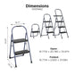 Multi-Step Folding Step Stool with 225 lb Weight Capacity - Navy - 2 Step