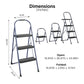 Multi-Step Folding Step Stool with 225 lb Weight Capacity - Navy - 3 Step 