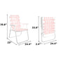 Novogratz Poolside Gossip, Priscilla Folding Chairs, 2-Pack, Rosewater - Rosewater - 2-Pack
