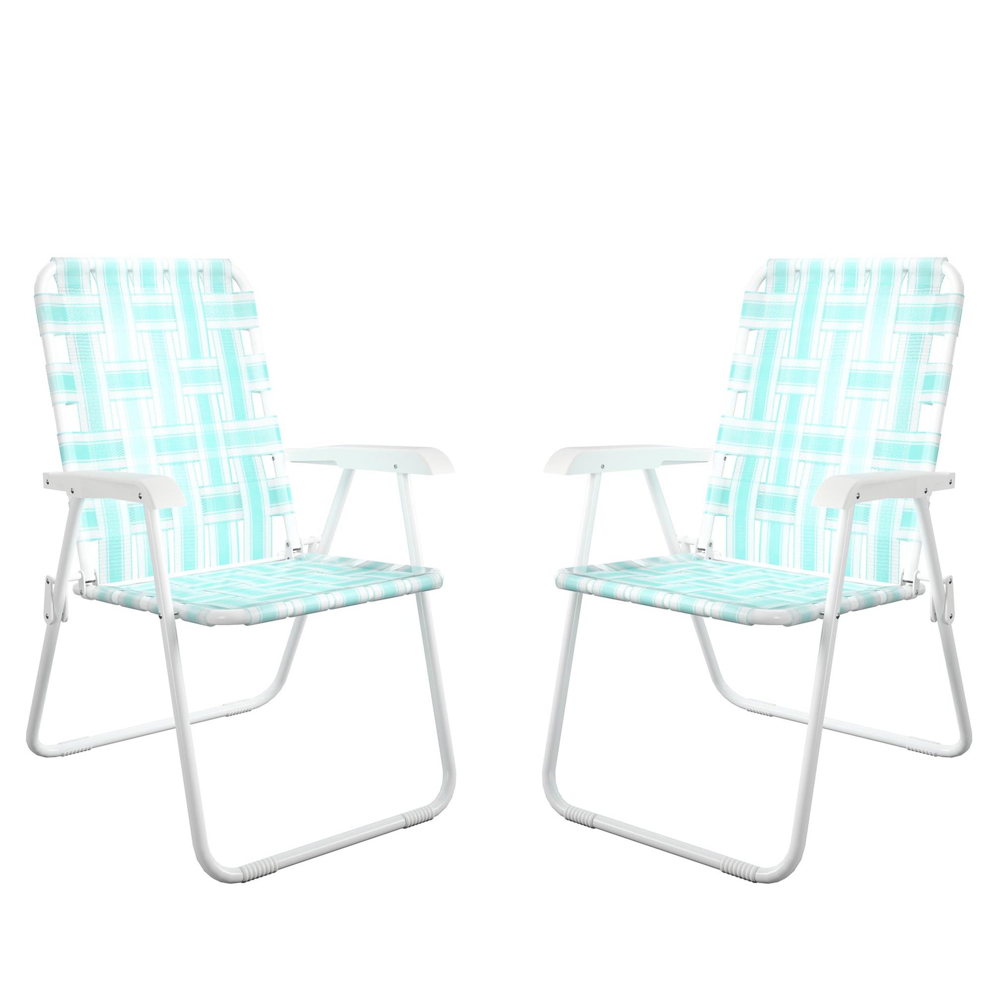 Novogratz Poolside Gossip, Priscilla Folding Chairs, 2-Pack, Aqua Haze - Aqua Haze - 2-Pack