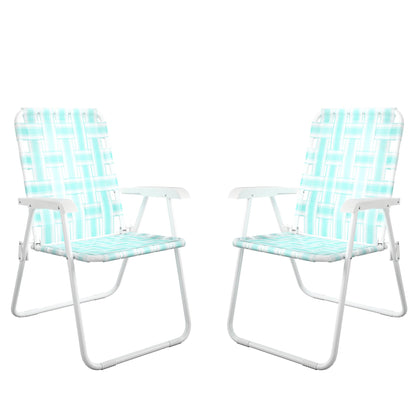 Novogratz Poolside Gossip, Priscilla Folding Chairs, 2-Pack, Aqua Haze - Aqua Haze - 2-Pack