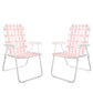 Novogratz Poolside Gossip, Priscilla Folding Chairs, 2-Pack, Rosewater - Rosewater - 2-Pack