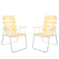 Novogratz Poolside Gossip, Priscilla Folding Chairs, 2-Pack, Yellow - Yellow - 2-Pack