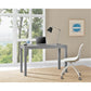 Large Parsons Computer Desk with 2 Drawers - Gray