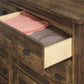 Farmington 4 Drawer Rustic Farmhouse Dresser with Linen Interiors - Rustic