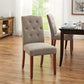 Better Homes and Gardens Parsons Upholstered Tufted Dining Chair, Taupe - Dark Taupe