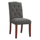 Better Homes and Gardens Parsons Upholstered Tufted Dining Chair, Gray - Grey Linen