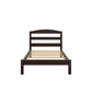 Braylon Twin Sized Wooden Bed Frame with Wood Slats - Espresso