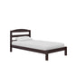 Braylon Twin Sized Wooden Bed Frame with Wood Slats - Espresso