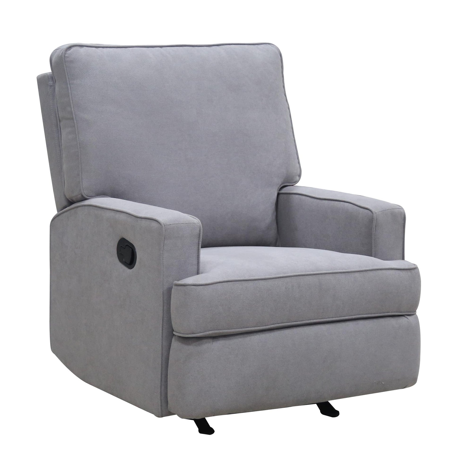 Baby Relax Salma Glider Rocker Recliner Chair, Gray Chenille - Gray