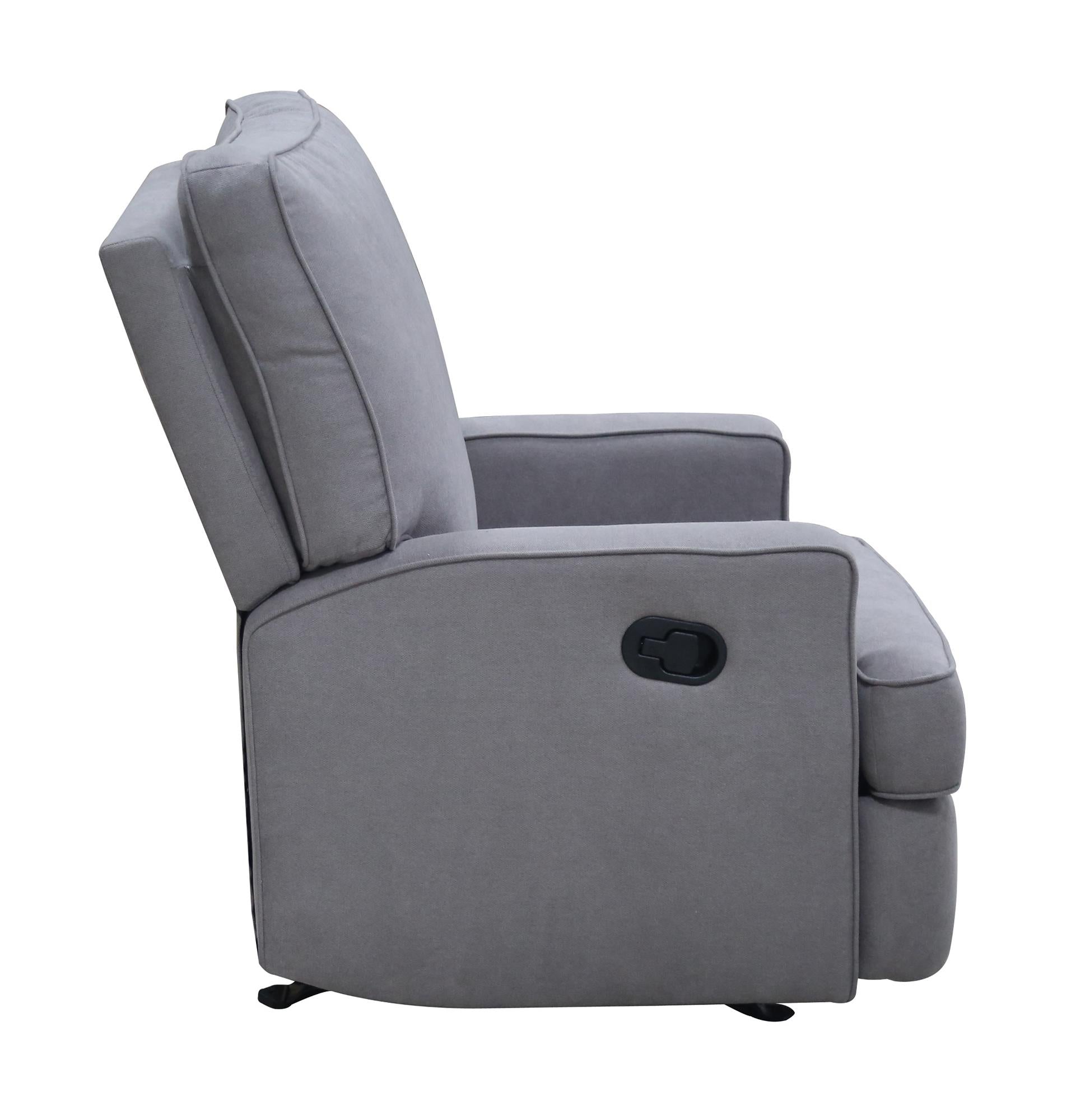 Baby Relax Salma Glider Rocker Recliner Chair, Gray Chenille - Gray