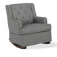 Bennet Transitional Wingback Linen Upholstered Nursery Rocker Chair - Grey Linen