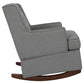 Bennet Transitional Wingback Linen Upholstered Nursery Rocker Chair - Grey Linen