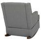 Bennet Transitional Wingback Linen Upholstered Nursery Rocker Chair - Grey Linen