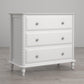 Rowan Valley Linden 3 Drawer Dresser with Wood Feet - White