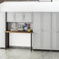 Kendall 16 Inch Multipurpose Storage Cabinet with 5 Shelves - Gray